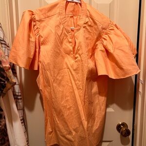 CHICOS ruffle oversized sleeve blouse